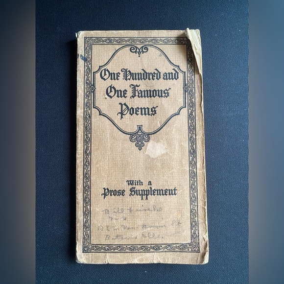 Other - 101 Famous Poems with Prose Supplement Antique Poetry Book Soft CoverPromotional